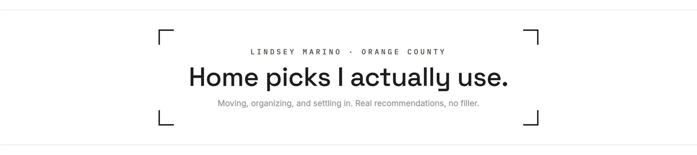 Home picks I actually use. Moving, organizing, and settling in.